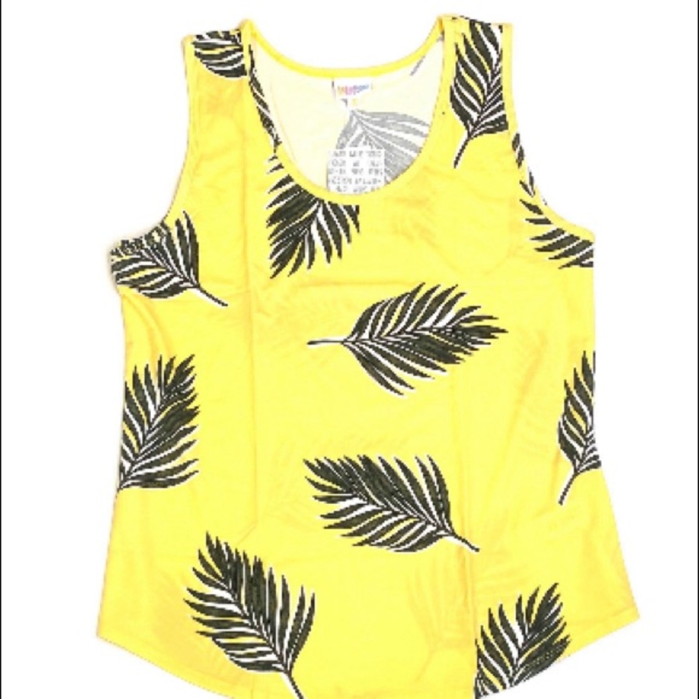 Yellow leaf tank top
